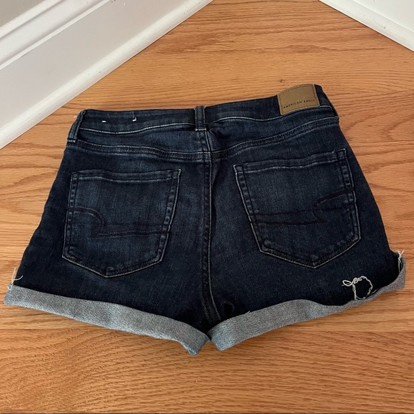 American Eagle Next Level Stretch Dark Wash Jean Shorts Size 4 - Picture 5 of 5